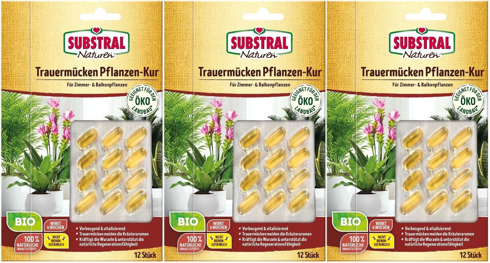 3 X 12ml Substral Naturen®Trauermücke Pflanzen-Kur 3 X 12ml Substral Naturen®Trauermücke Pflanzen-Kur