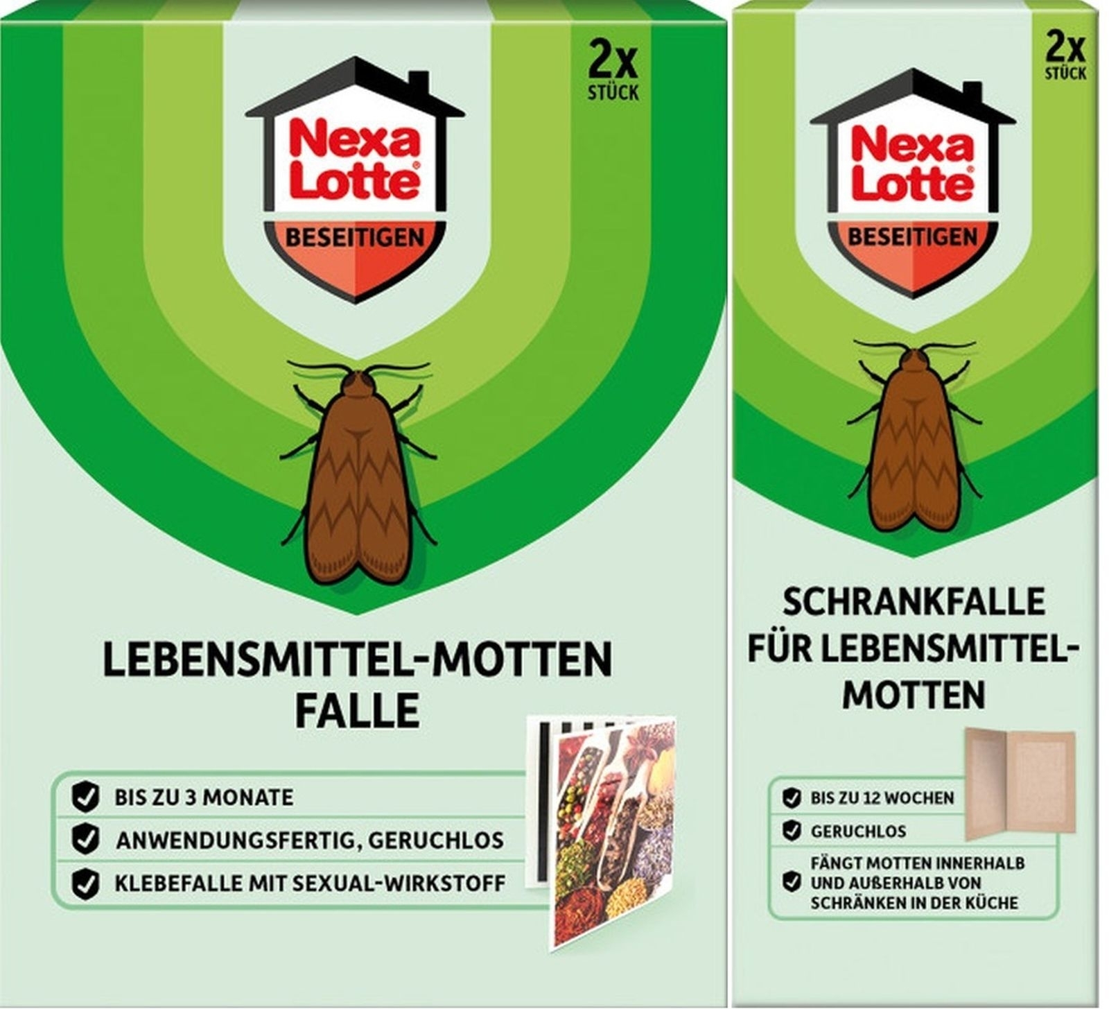 Nexa Lotte Lebensmittelmotten Falle + Schrankfalle