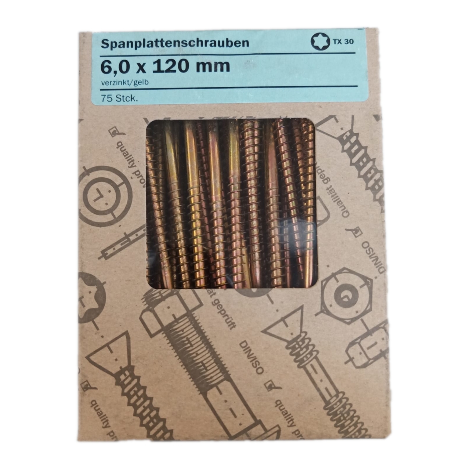 Spanplattenschrauben 6.0x120mm verzinkt 75 St/pc.