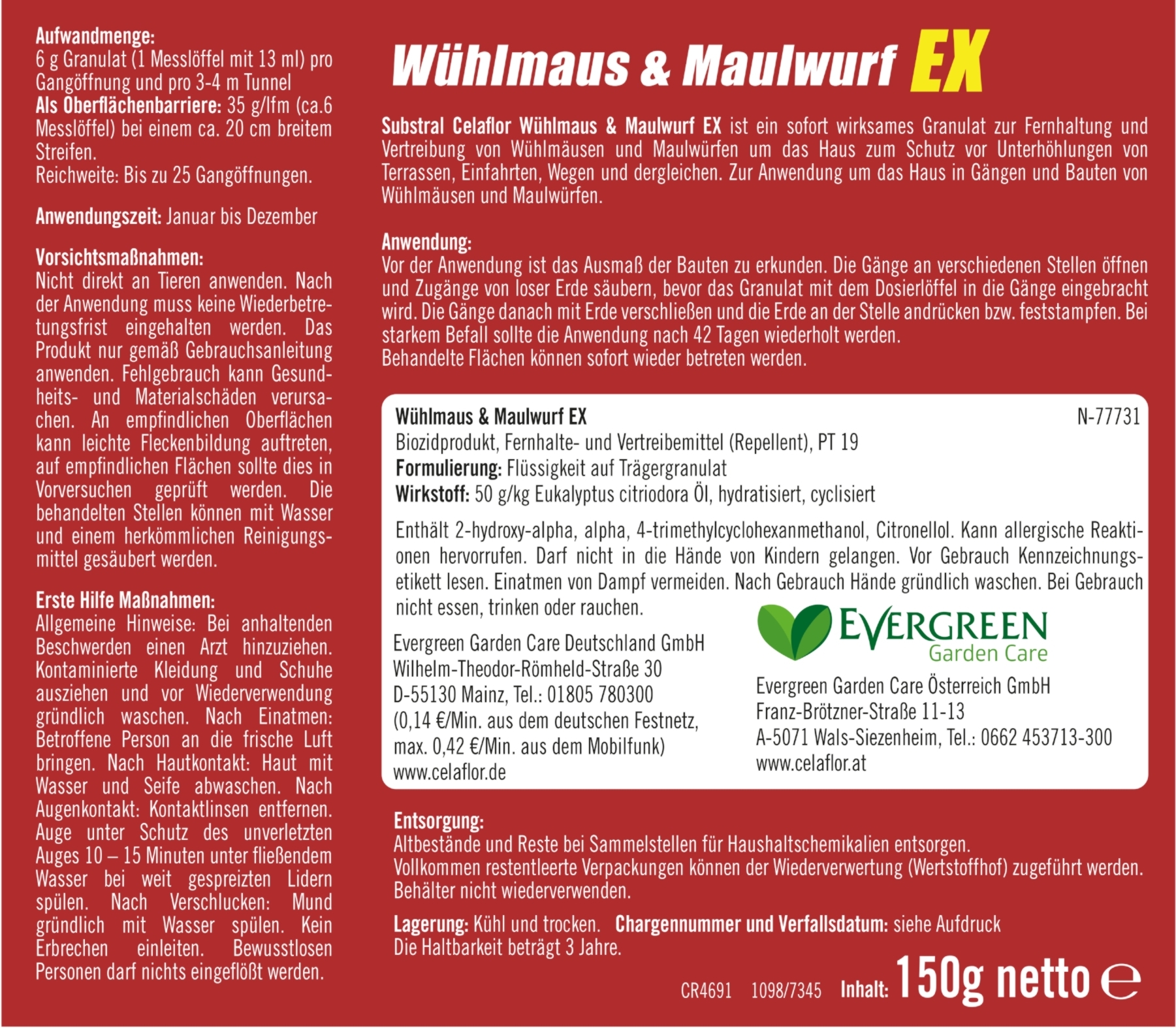150 g Wühlmaus & Maulwurf EX