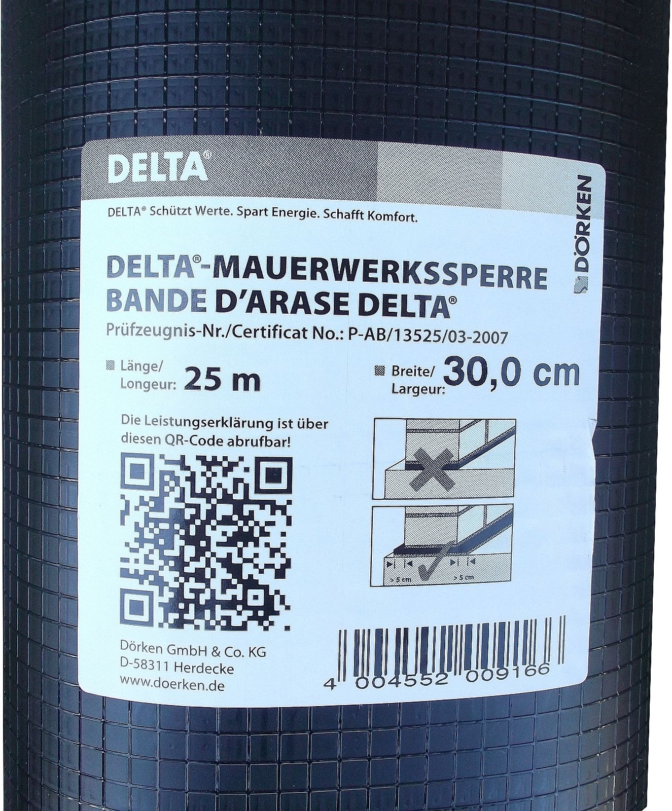Delta 30,0cm-Mauerwerksperre, 25m (0,4mm) Delta 30,0cm-Mauerwerksperre, 25m (0,4mm)