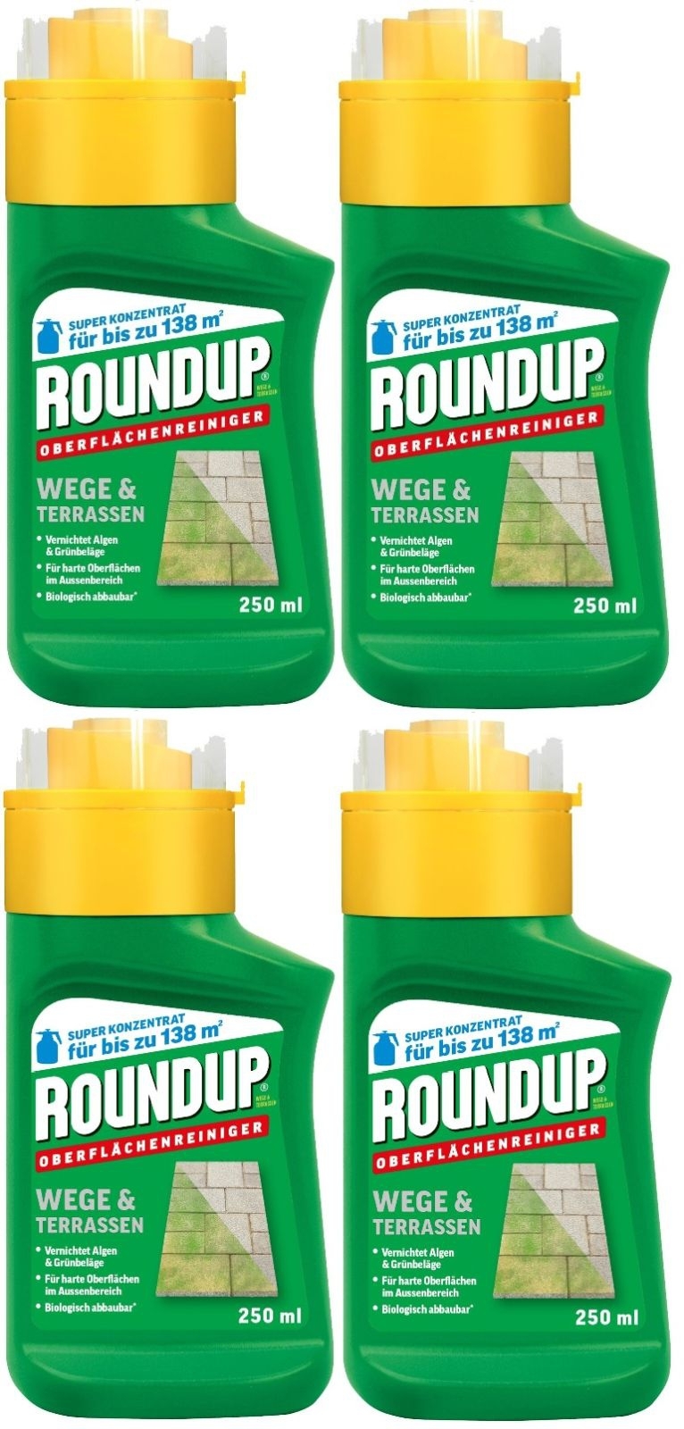 4 X 250ml Roundup®Wege & Terrassen Konzentrat 4 X 250ml Roundup®Wege & Terrassen Konzentrat