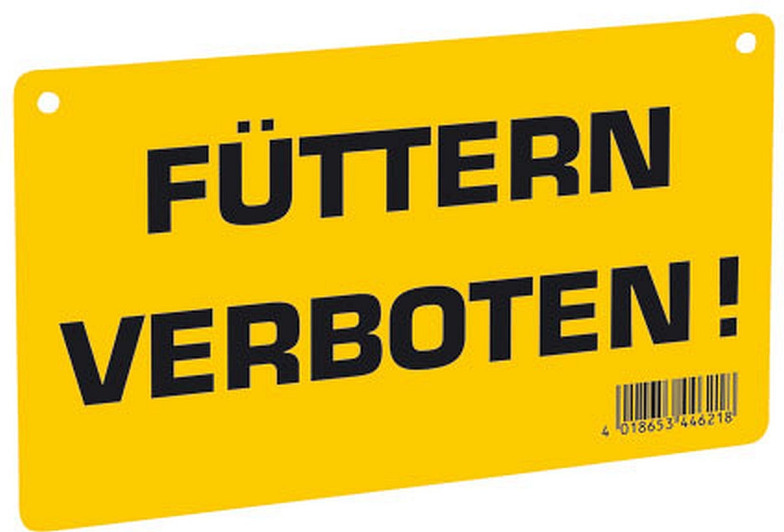 Warnschild "Füttern verboten"