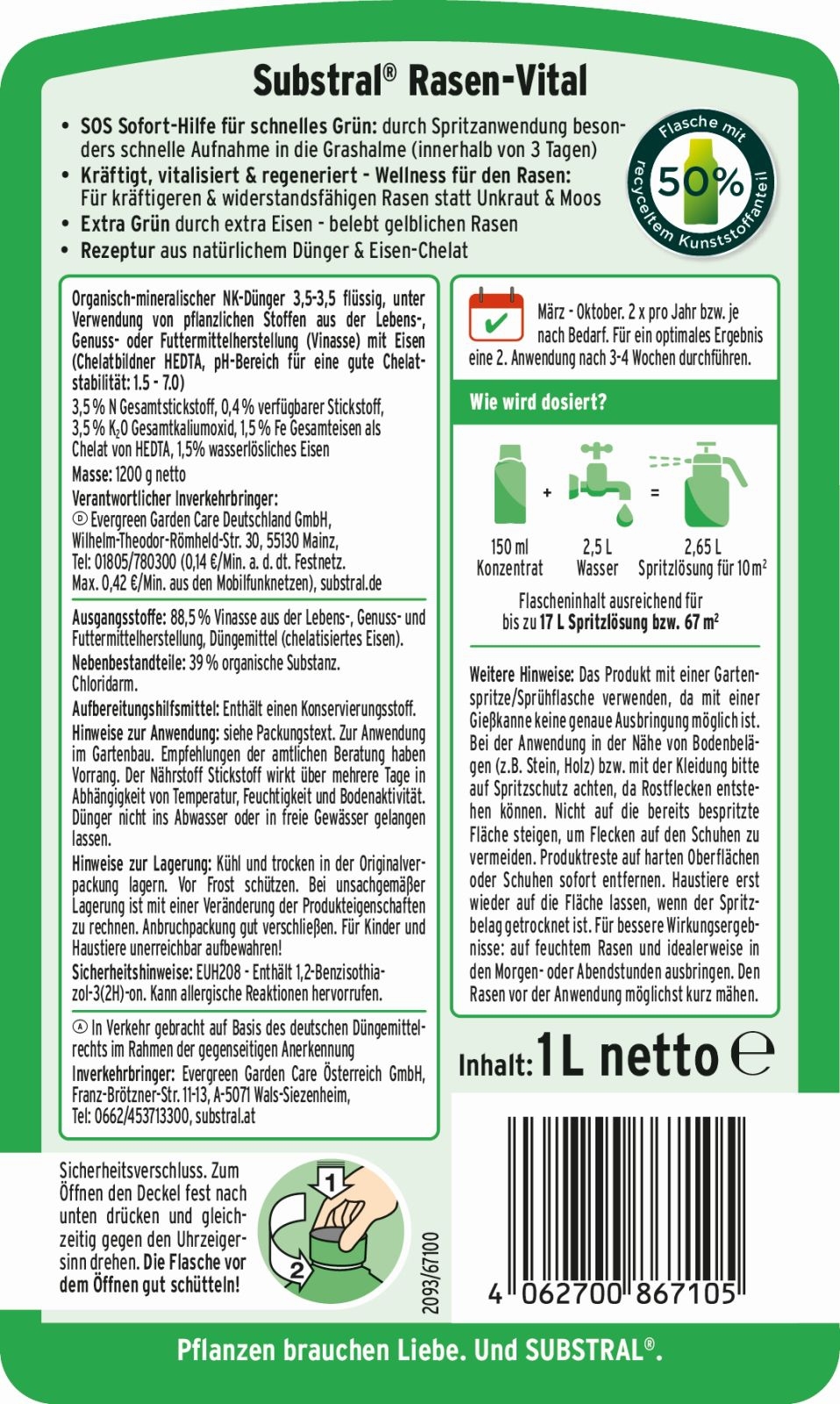 1L Substral®Rasen-Vital