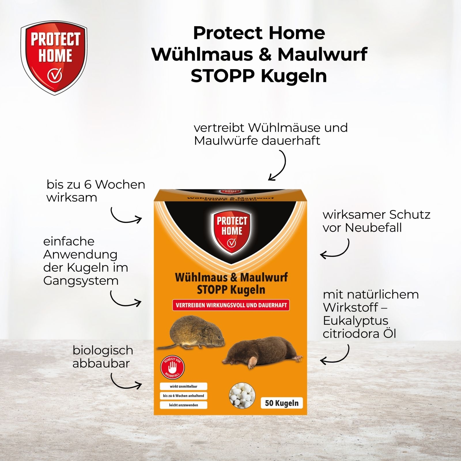 90g Wühlmaus und Maulwurf STOPP Kugeln 90g Wühlmaus und Maulwurf STOPP Kugeln