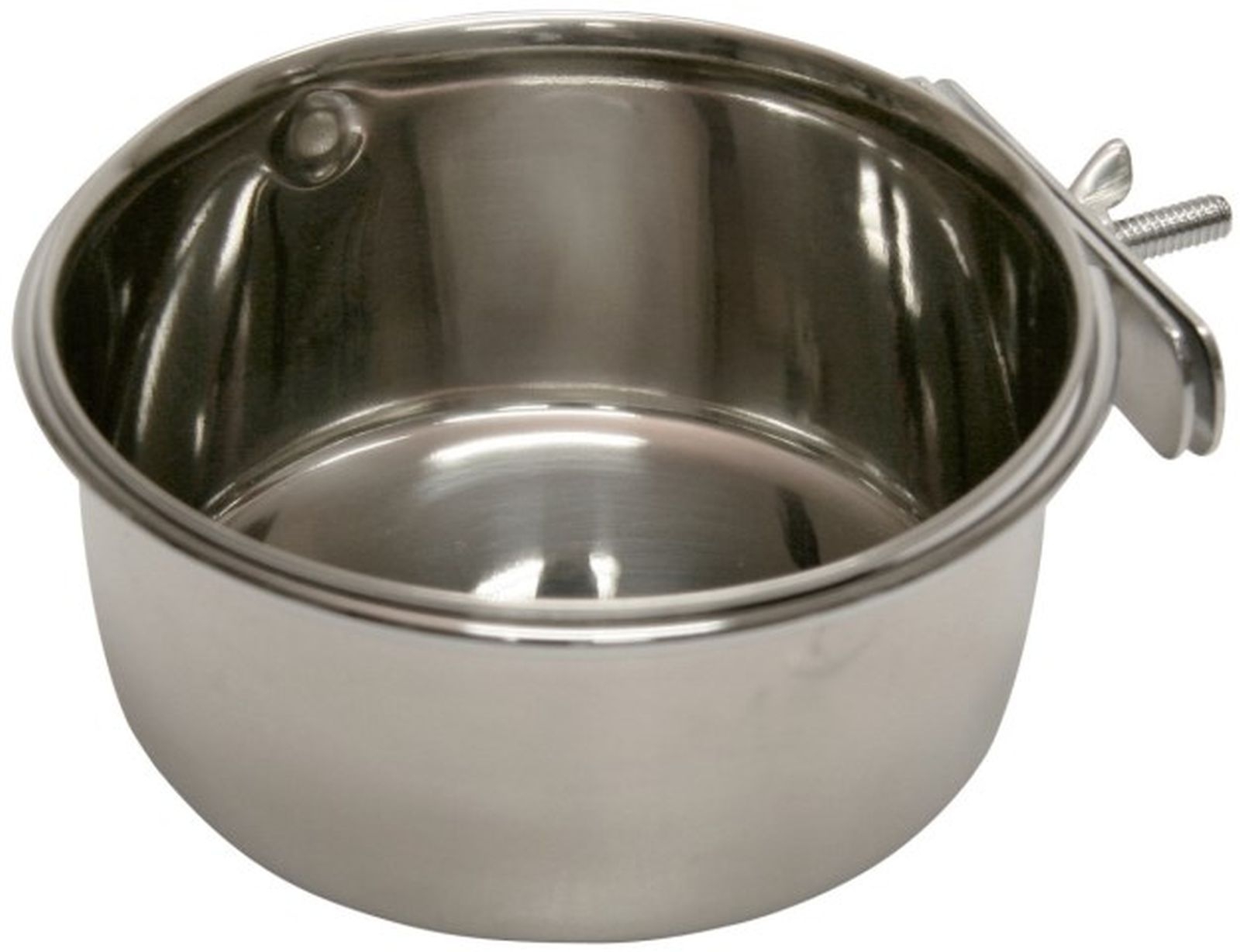 Edelstahlnapf 600 ml, 13 cm Schraubbefestigung