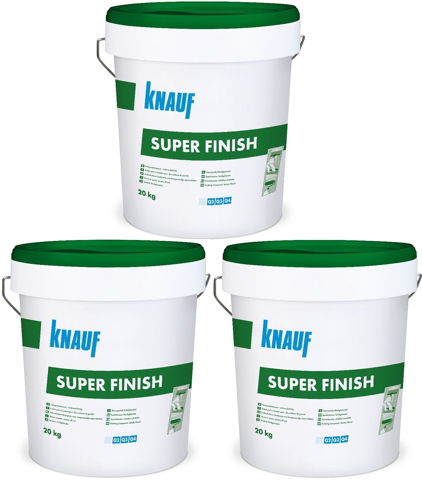 3x20kg Knauf Super Finish Spachtelmasse