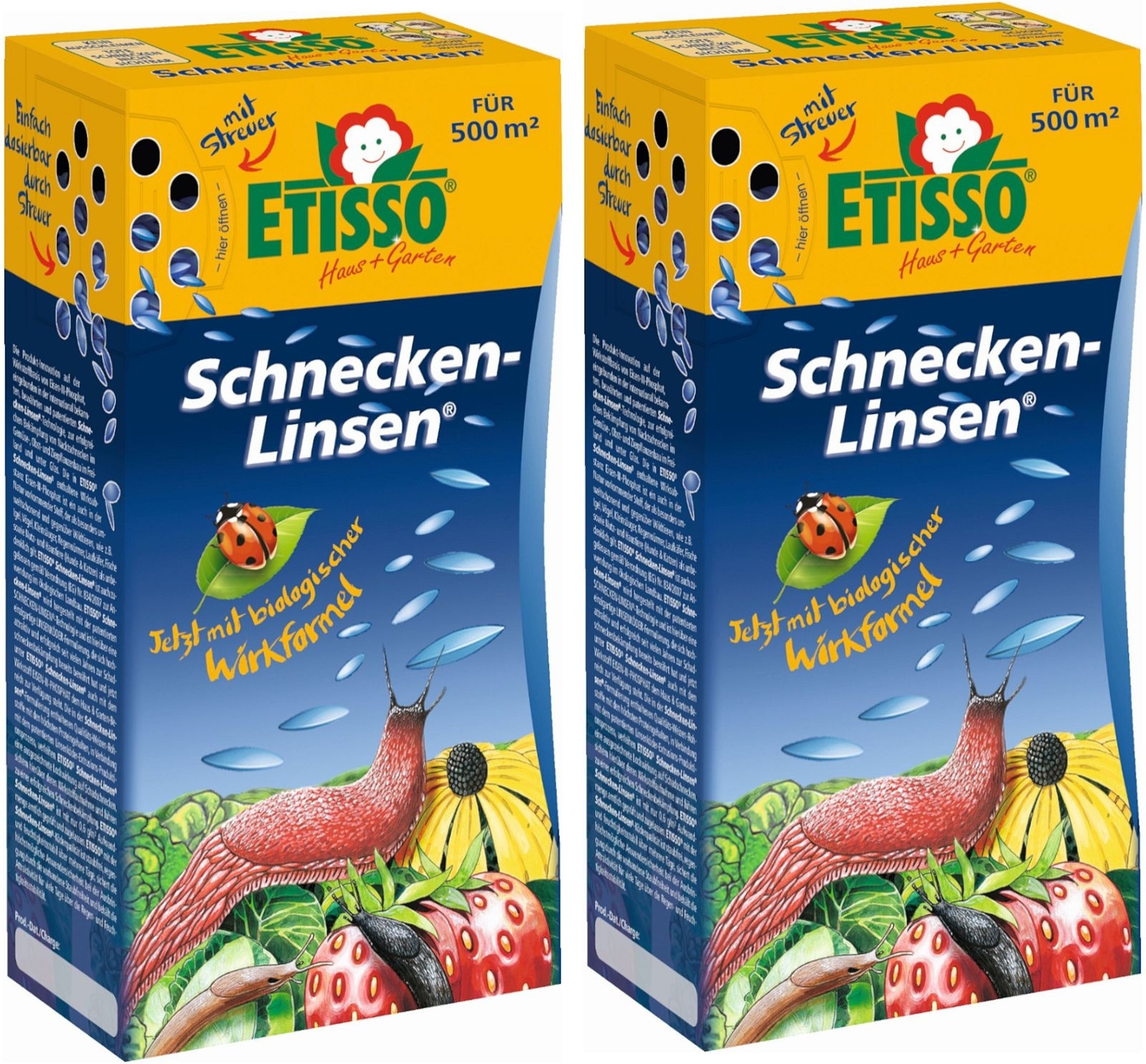 2x300g ETISSO Schnecken-Linsen NEU