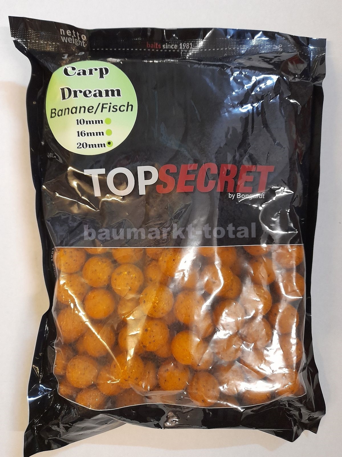 Top Secret Carp Dream Boilie Banane/Fisch 1kg 20mm