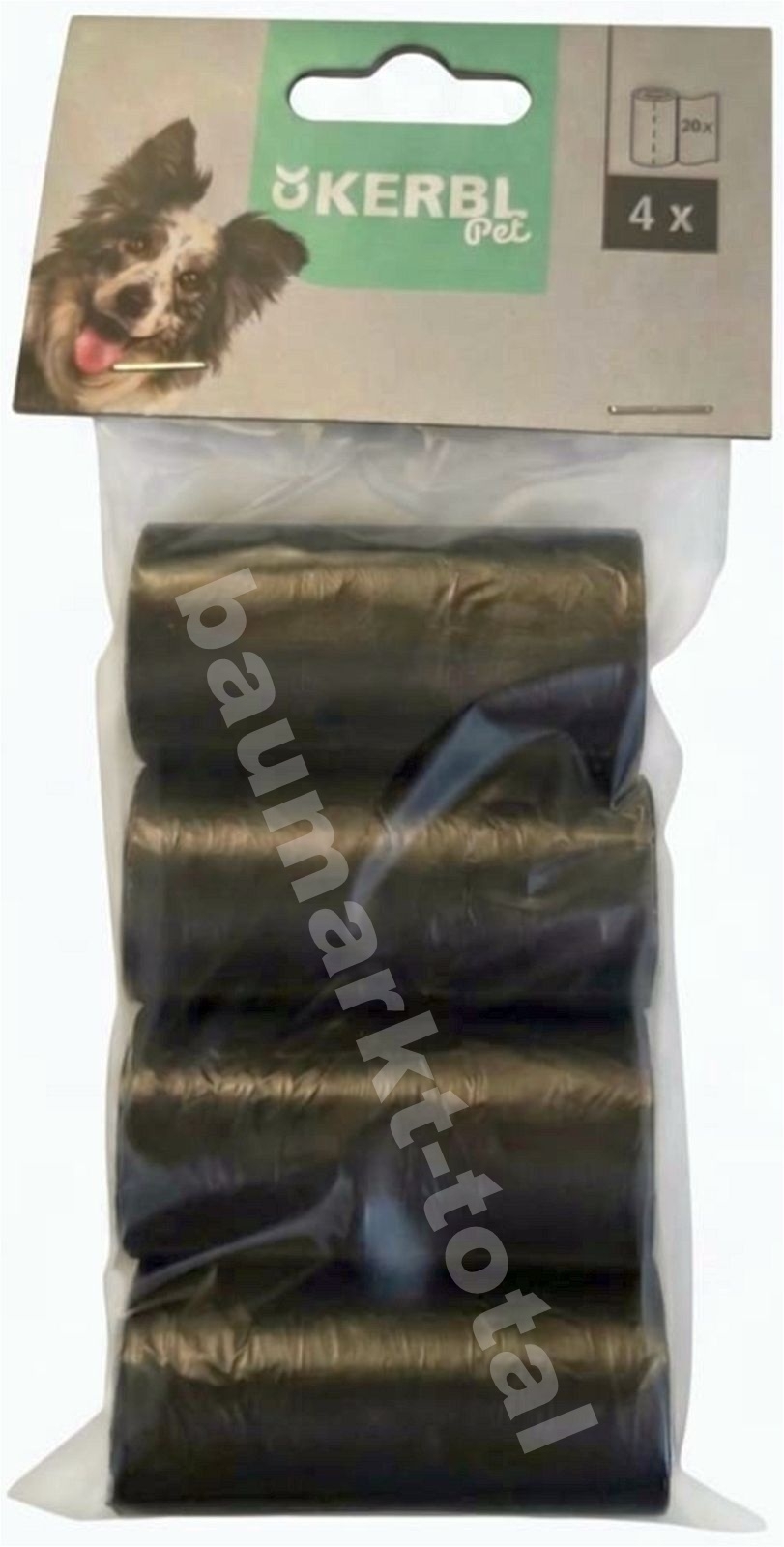 Hundekotbeutel schwarz 4 Rollen a 20 Stk.