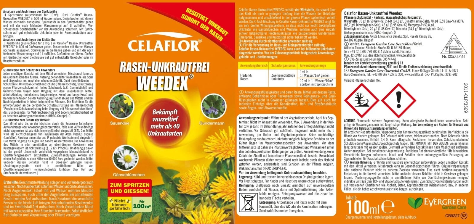 100 ml Rasen Unkrautfrei WEEDEX 100 ml Rasen Unkrautfrei WEEDEX