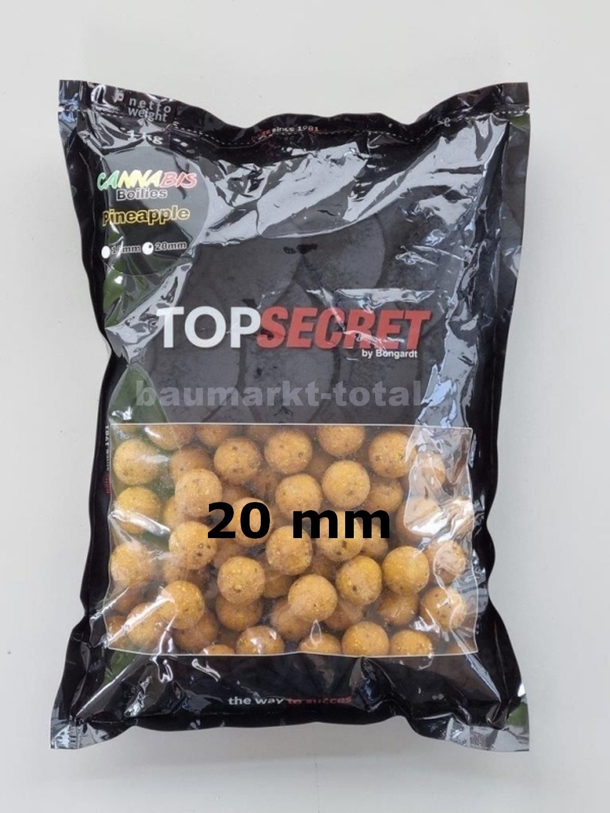 Top Secret Cannabis Pineapple Boilie 1kg 20mm Top Secret Cannabis Pineapple Boilie 1kg 20mm