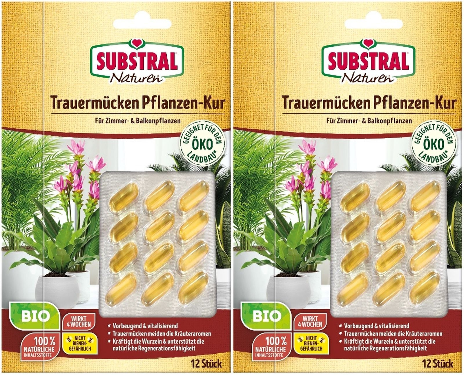 2 X 12ml Substral Naturen®Trauermücke Pflanzen-Kur