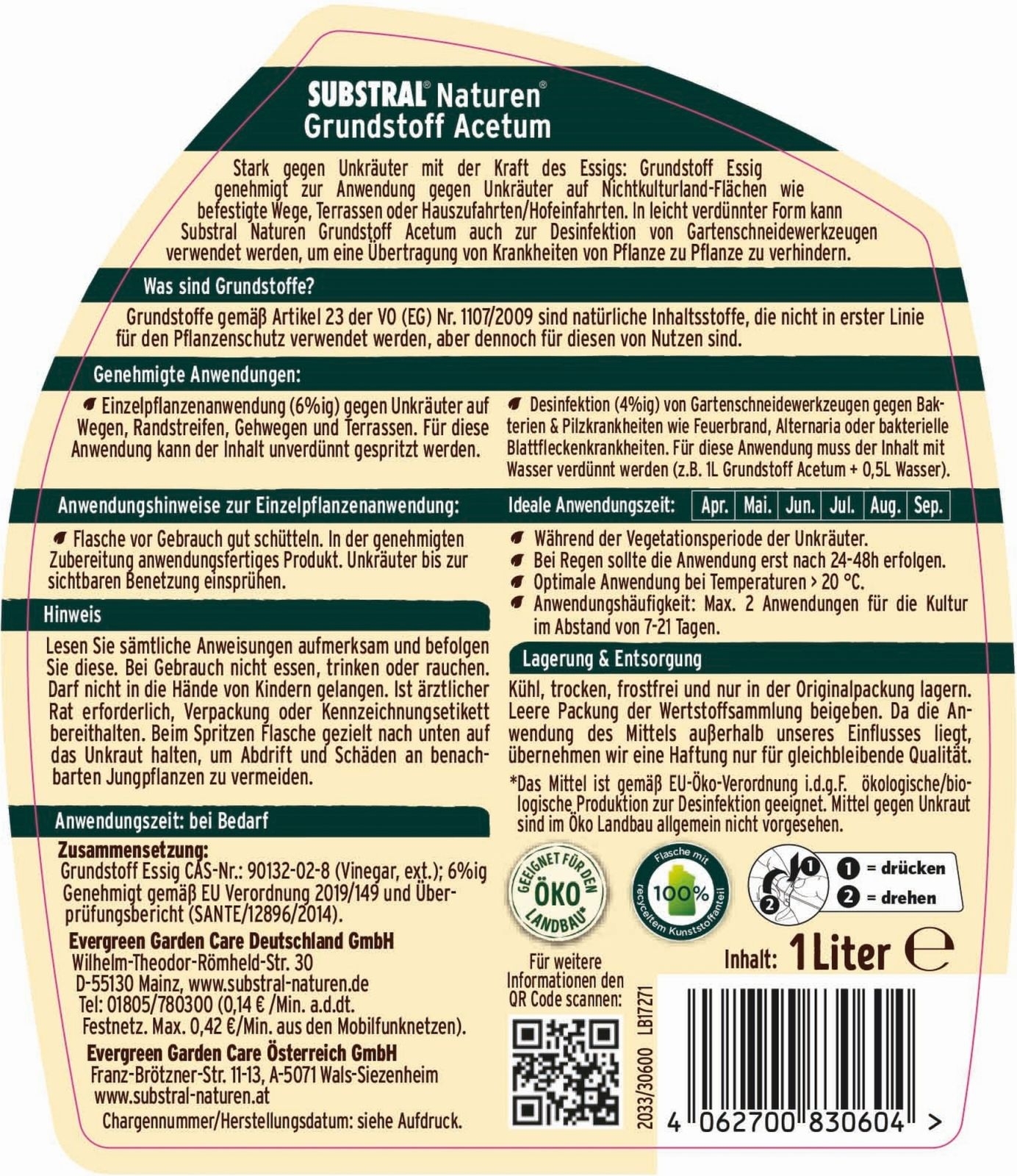 1L Substral Naturen®Grundstoff Acetum