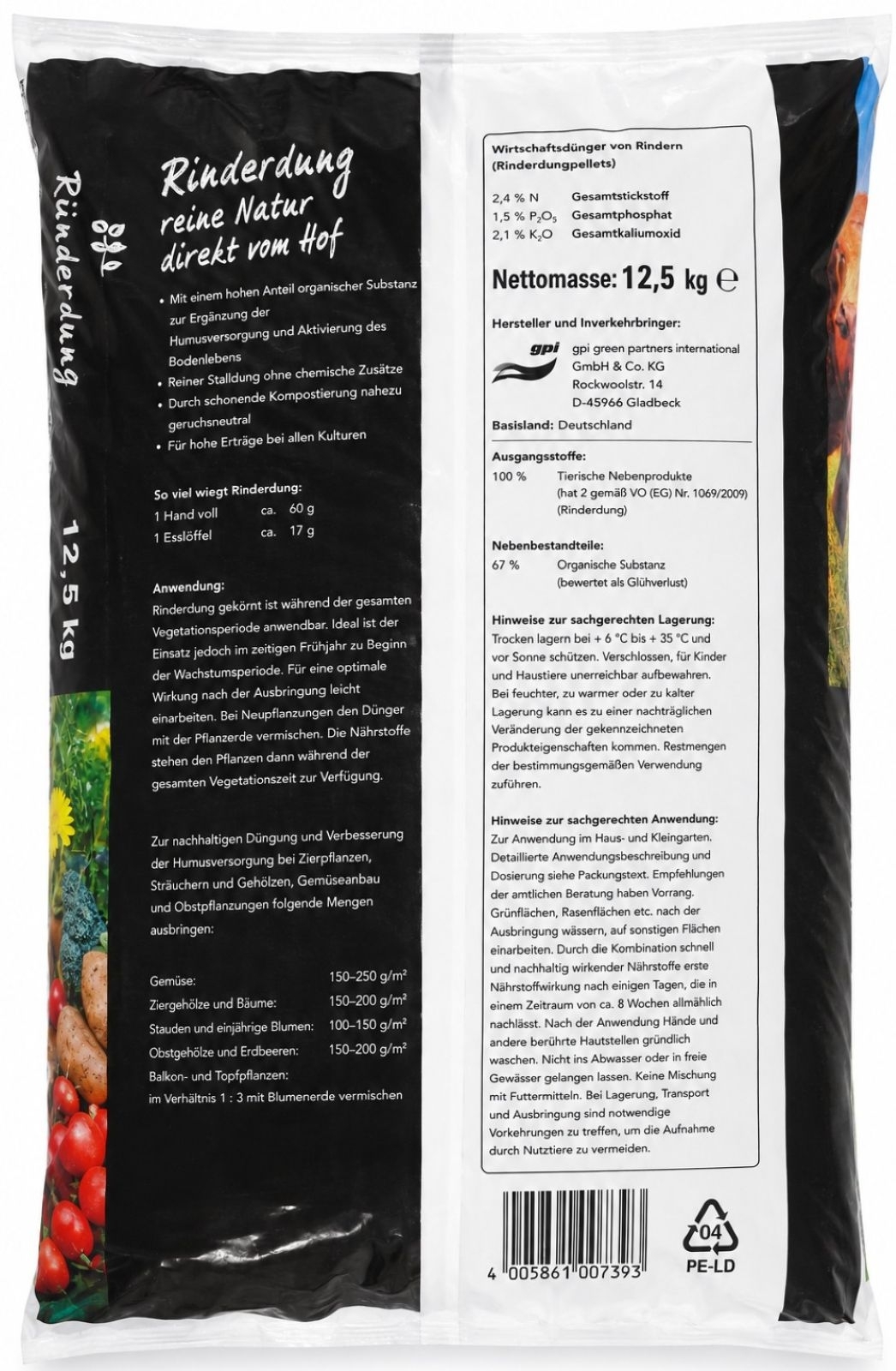 QUADRO Rinderdung 12,5 kg