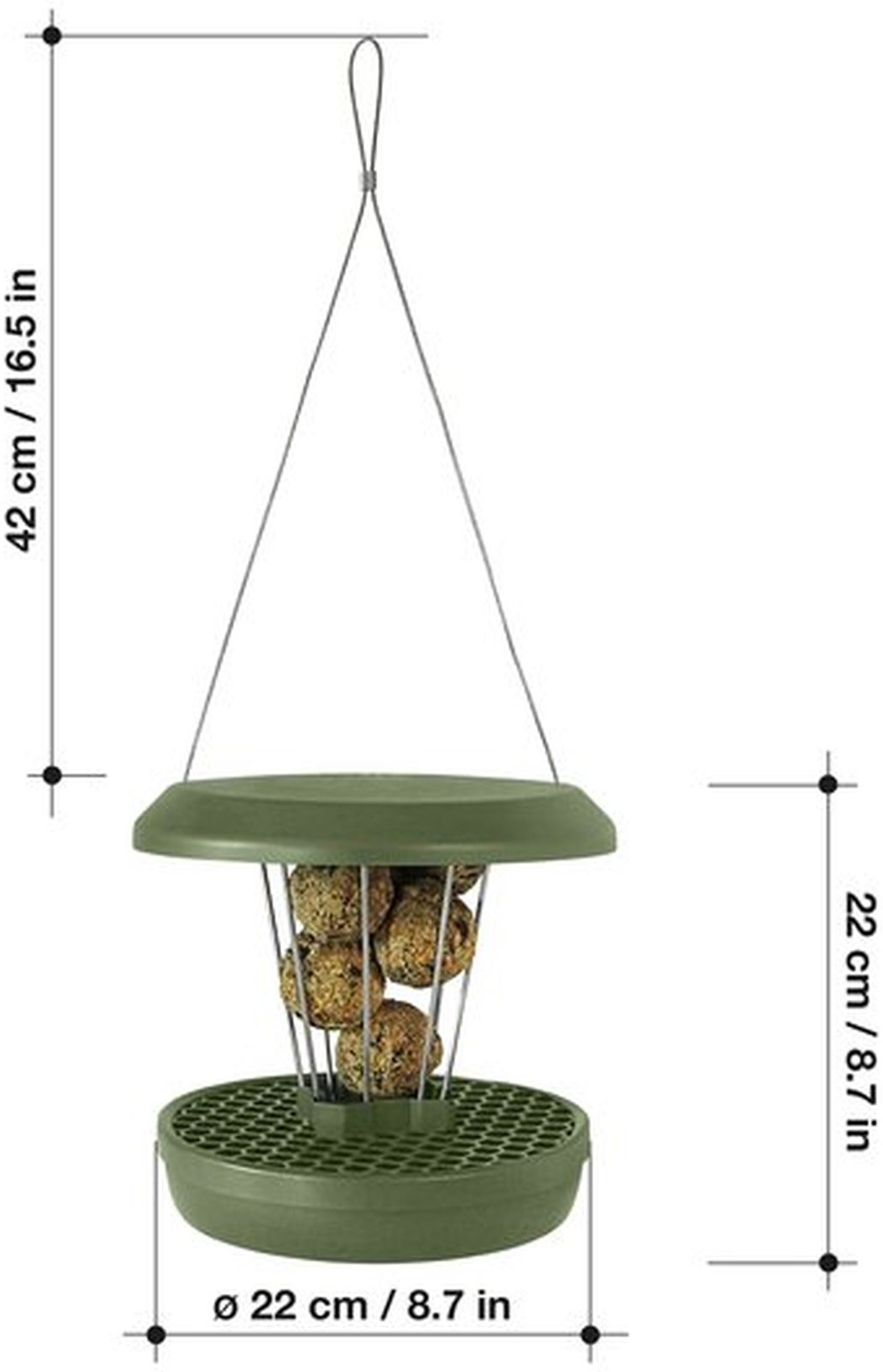 Vogel-Futtersilo SMART BIRDS Lucerne Dunkelgrün