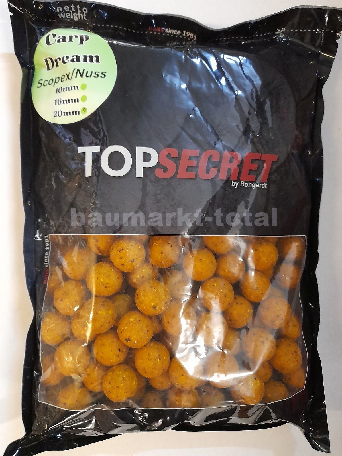 Top Secret Carp Dream Boilie Scopex/Nuss 1kg 20mm