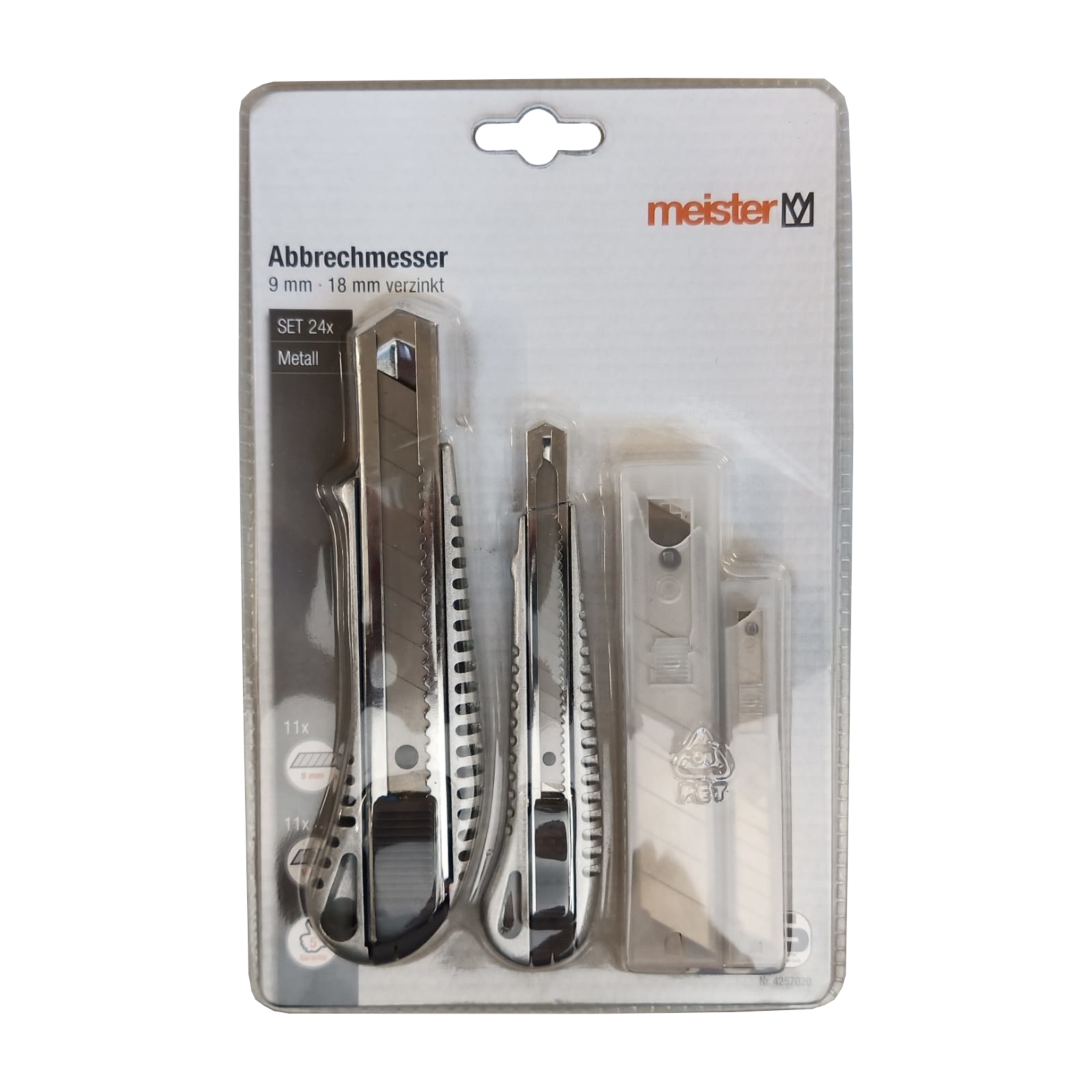 Messerset 9+18mm Metall 24-teilig