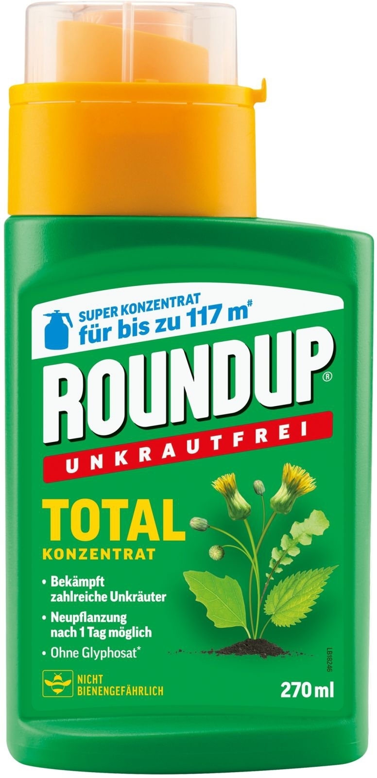 250ml Roundup®Unkrautfrei TOTAL Konzentrat