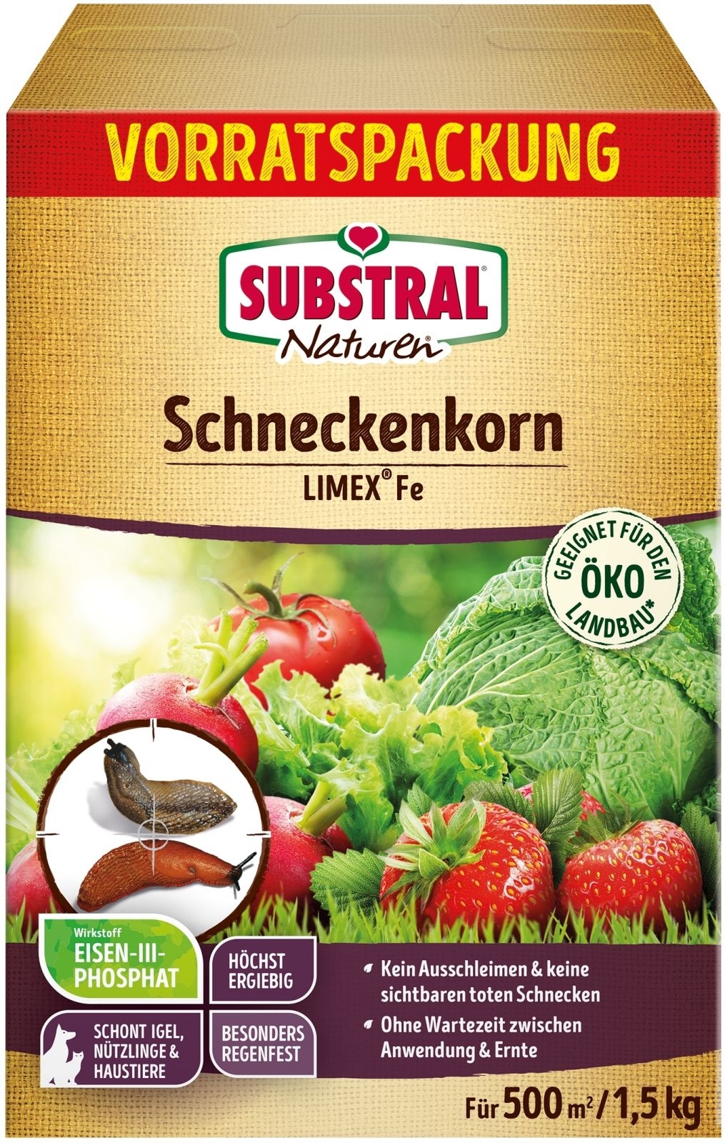 1,5kg SUBSTRAL BIO SCHNECKENKORN Limex 1,5kg SUBSTRAL BIO SCHNECKENKORN Limex