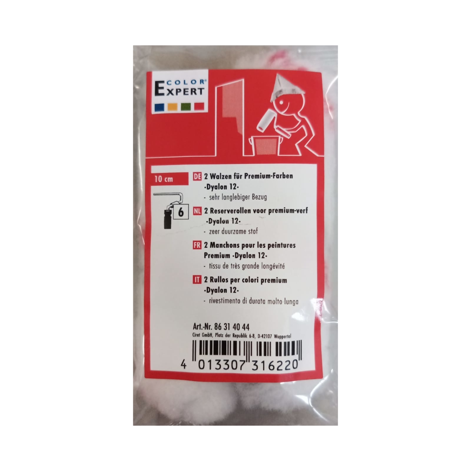 2 Walzen f. Premium-Farben Dyalon 12, 10 cm