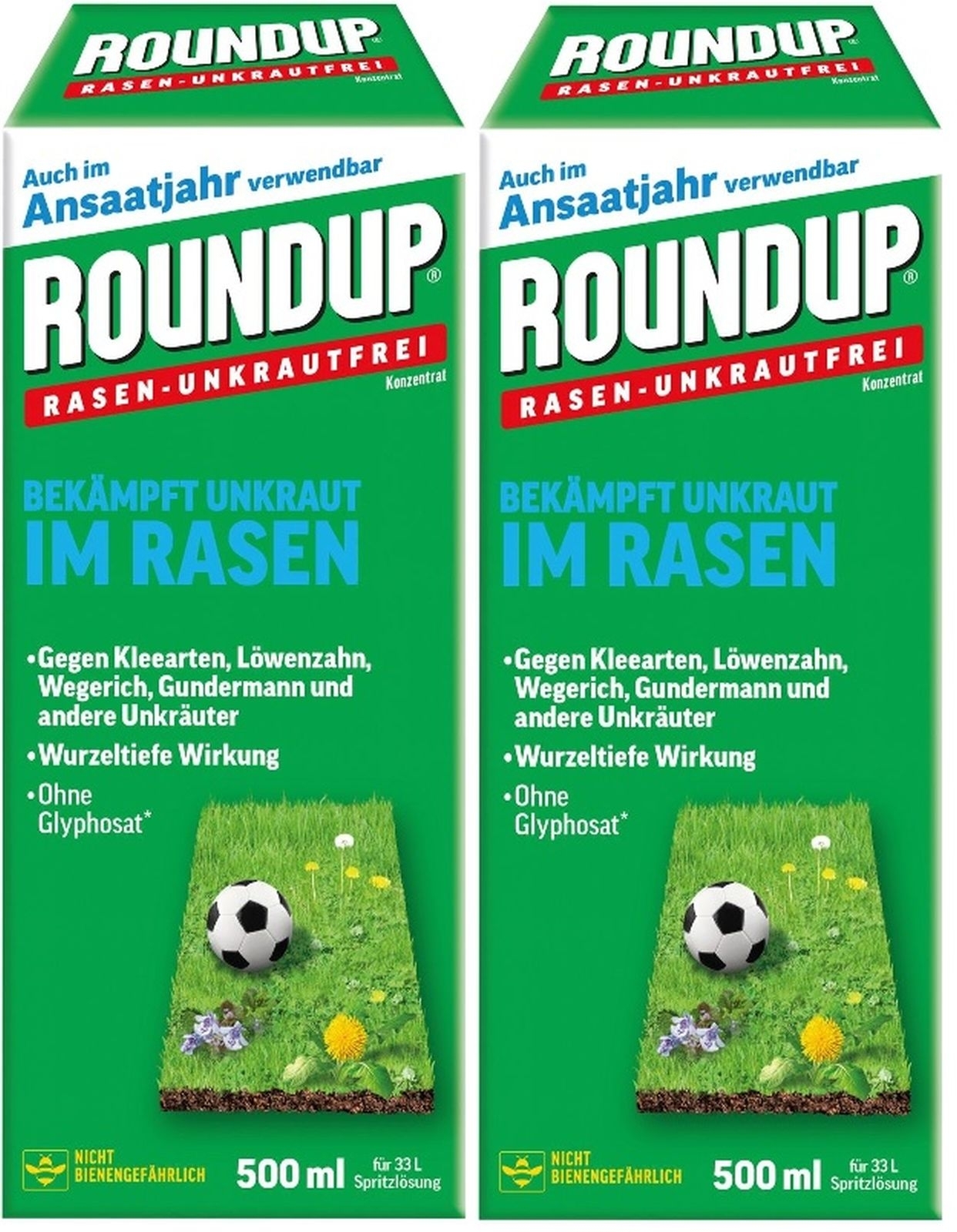 2 X 500ml Rasen-Unkrautfrei Konzentrat