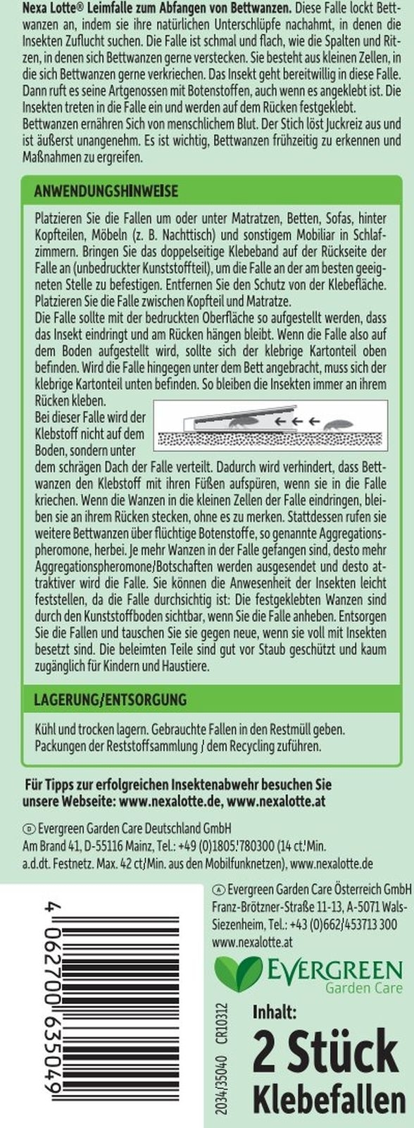 Nexa Lotte® Bettwanzen Leimfalle (2Stk) Nexa Lotte® Bettwanzen Leimfalle (2Stk)