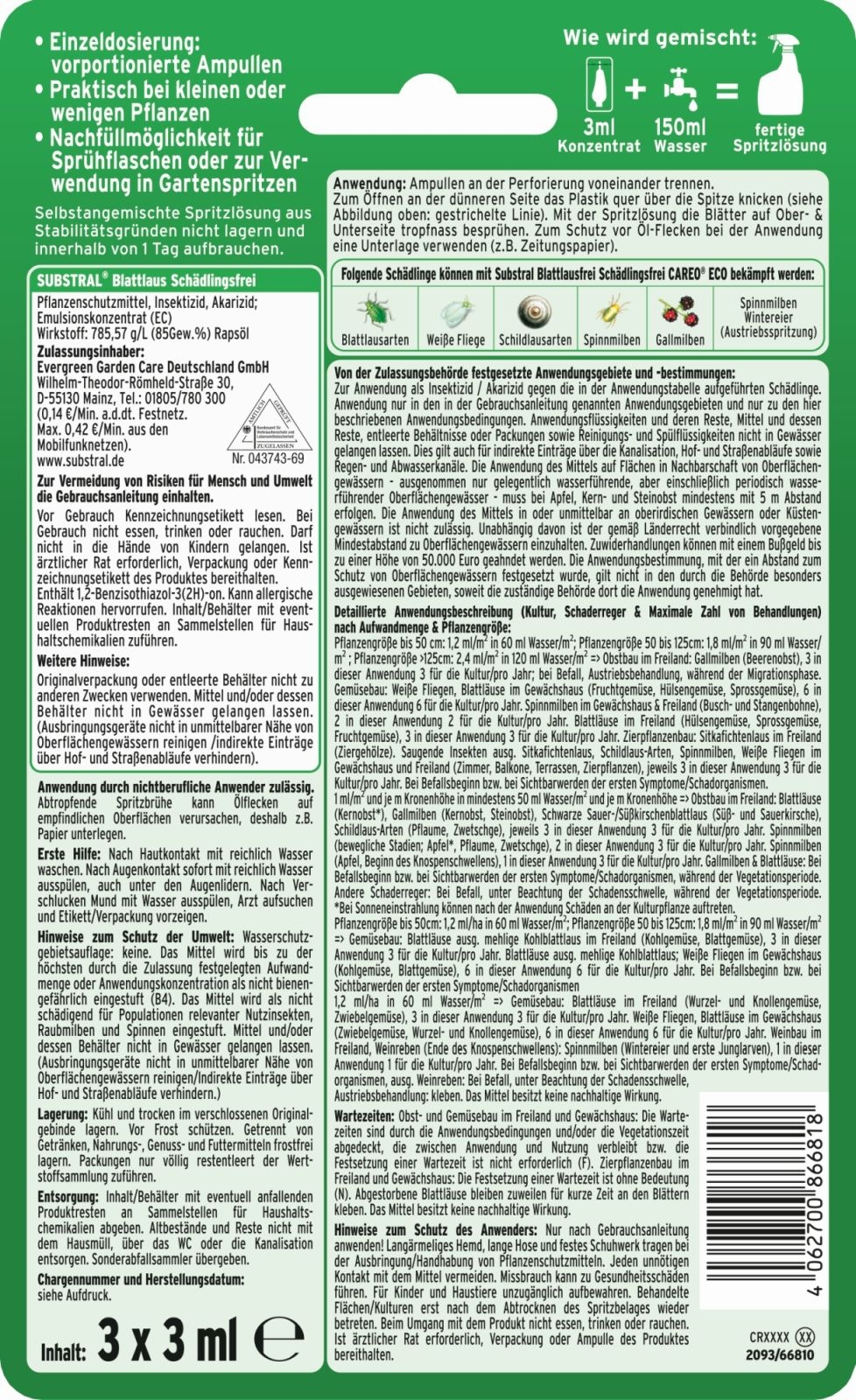9ml Substral®Blattlaus & Co Schädlingsfrei Careo E