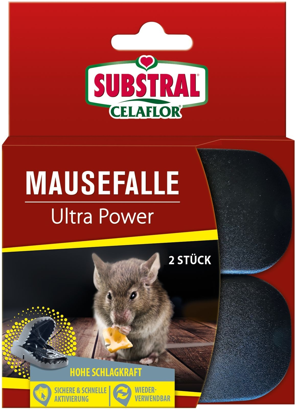 2 Stück Substral Mausefalle Ultra Power SCHWARZ 2 Stück Substral Mausefalle Ultra Power SCHWARZ