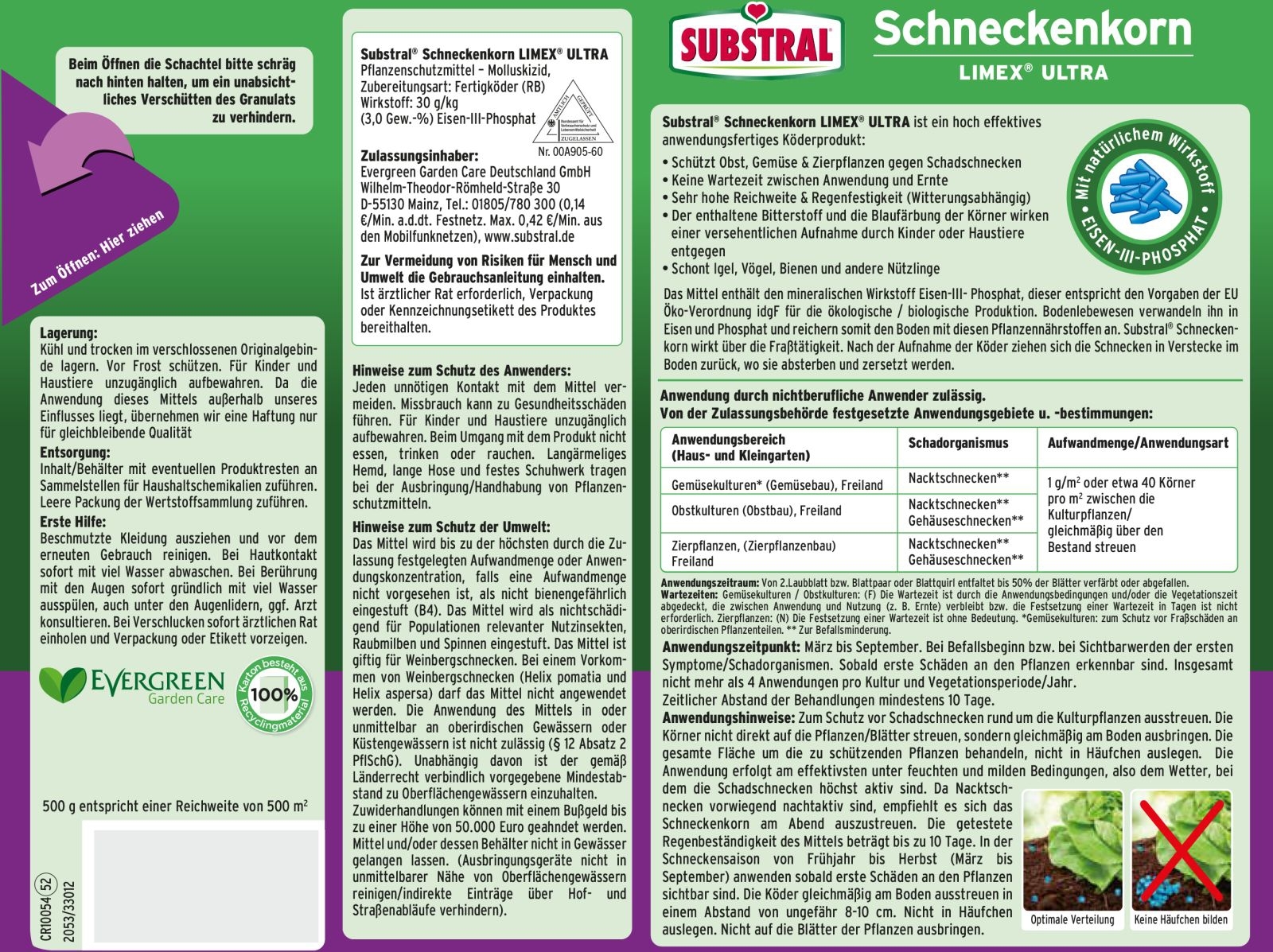 Vorteilspack 2 X 500g Substral Schneckenkorn Limex Vorteilspack 2 X 500g Substral Schneckenkorn Limex