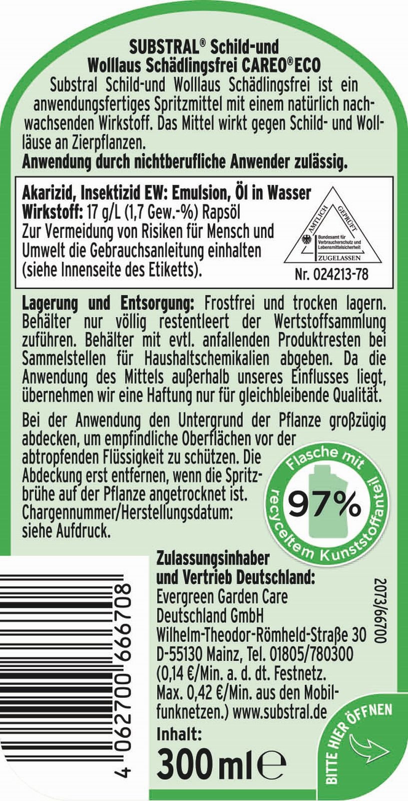 300ml Substral®Schild-& Wolllaus Schädlingsfrei Ca