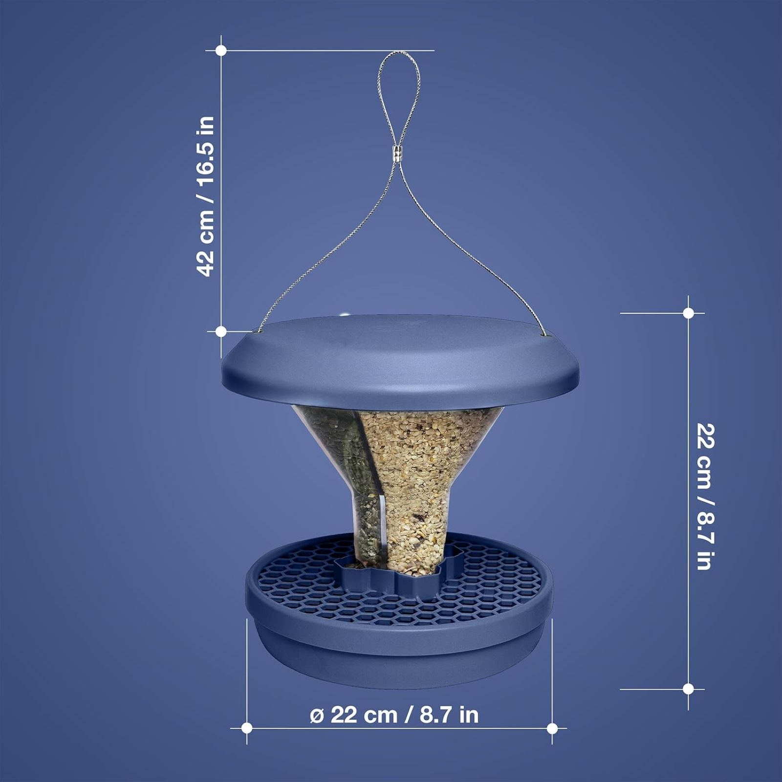 Vogel-Futtersilo SMART BIRDS Davos Indigo Vogel-Futtersilo SMART BIRDS Davos Indigo