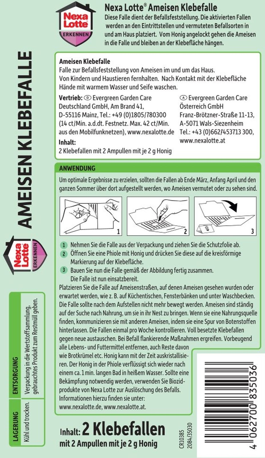 2 Stück Nexa Lotte® Ameisen Klebefalle 2 Stück Nexa Lotte® Ameisen Klebefalle