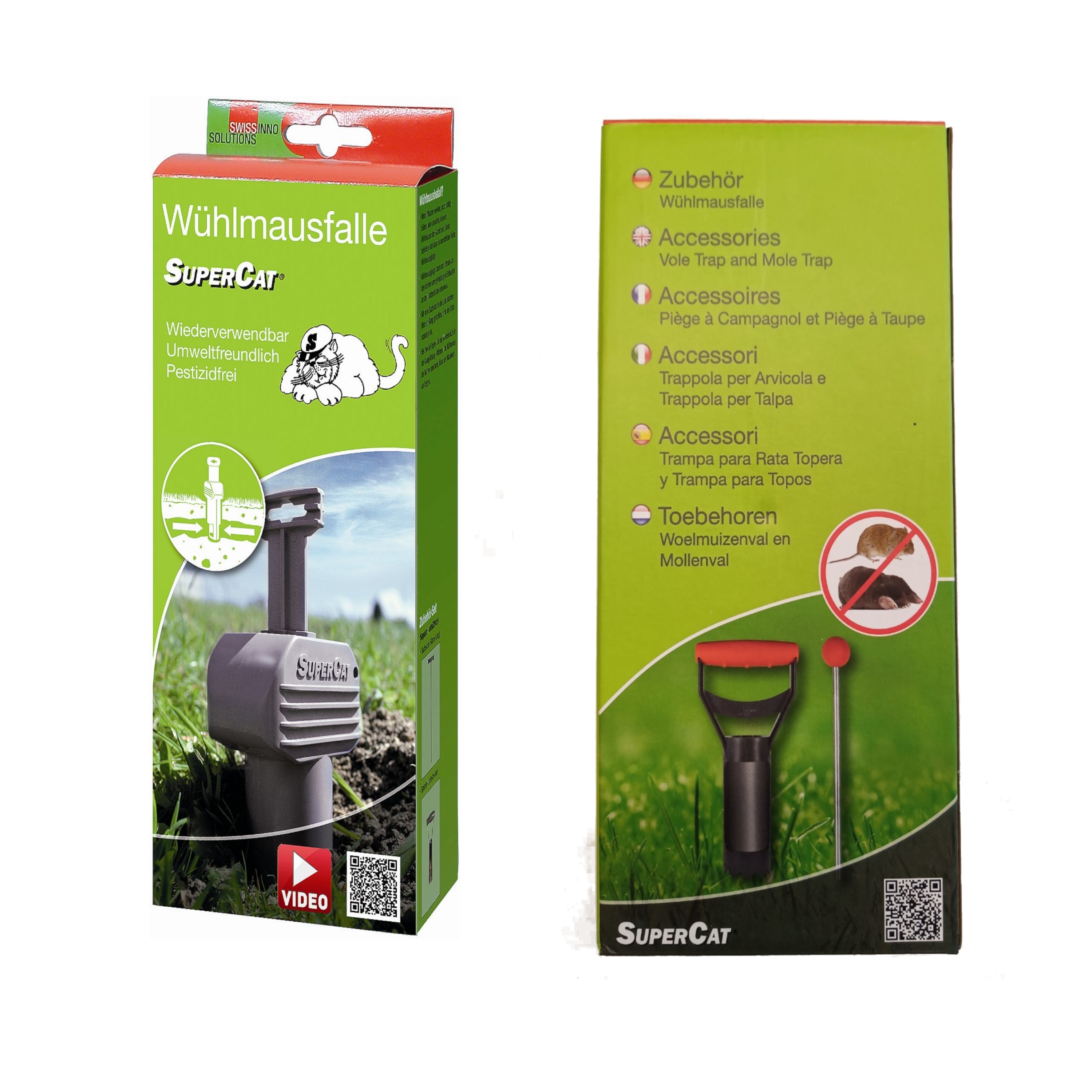 1 Stück Wühlmausfalle SuperCat + 1 Stück Lochset 1 Stück Wühlmausfalle SuperCat + 1 Stück Lochset