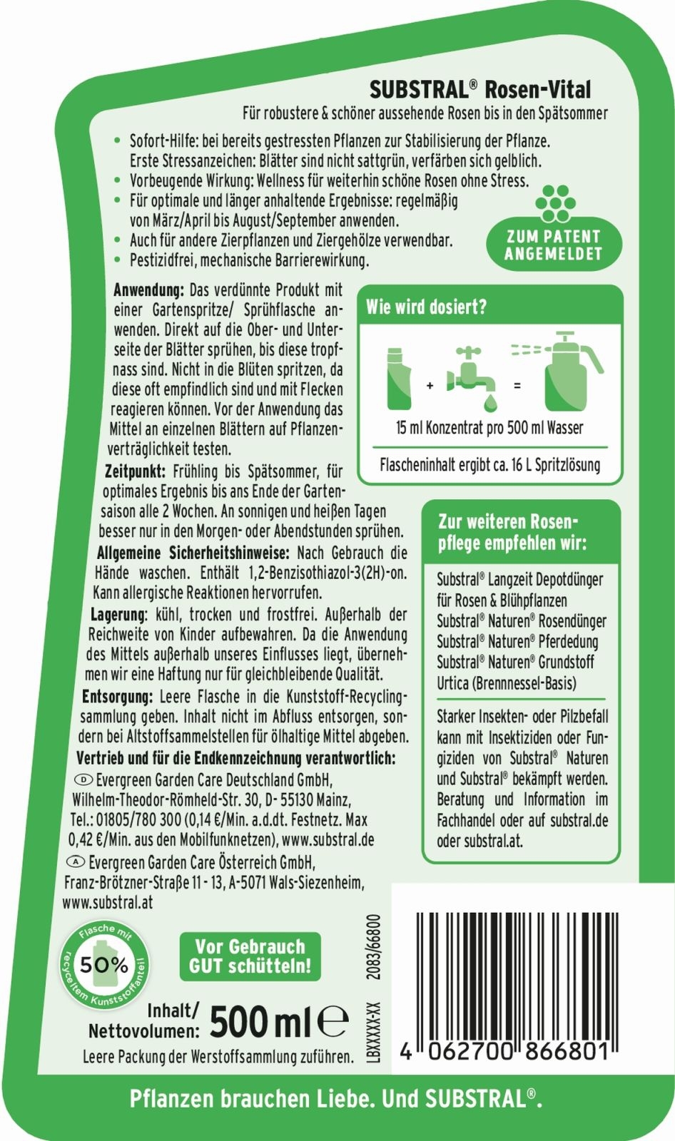 500 ml Substral®Rosen-Vital 500 ml Substral®Rosen-Vital