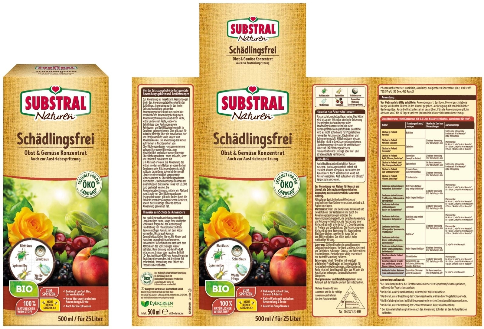 500 ml NATUREN Schädlingsfrei Obst & Gemüse Konz 500 ml NATUREN Schädlingsfrei Obst & Gemüse Konz