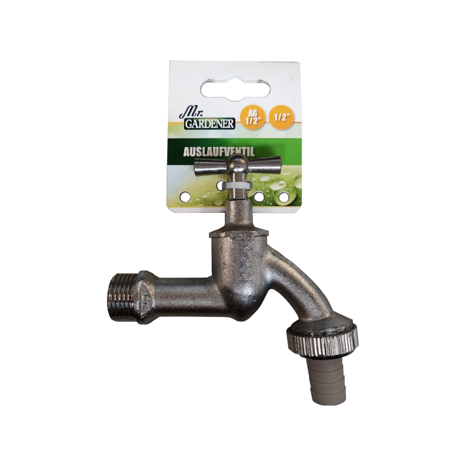 Auslaufventil Mess. matt-chrom 1/2" Auslaufventil Mess. matt-chrom 1/2"