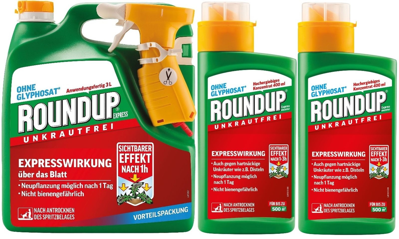 3l Roundup EXPRESS Sprühsystem + 2 X 400ml