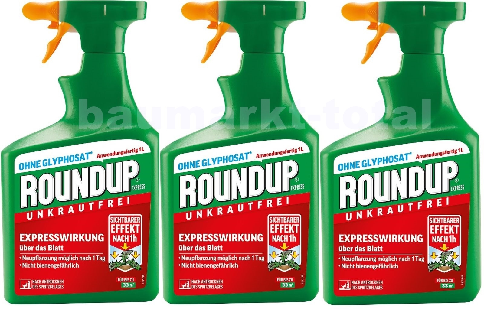 3 x 1l Roundup EXPRESS Spray 3 x 1l Roundup EXPRESS Spray