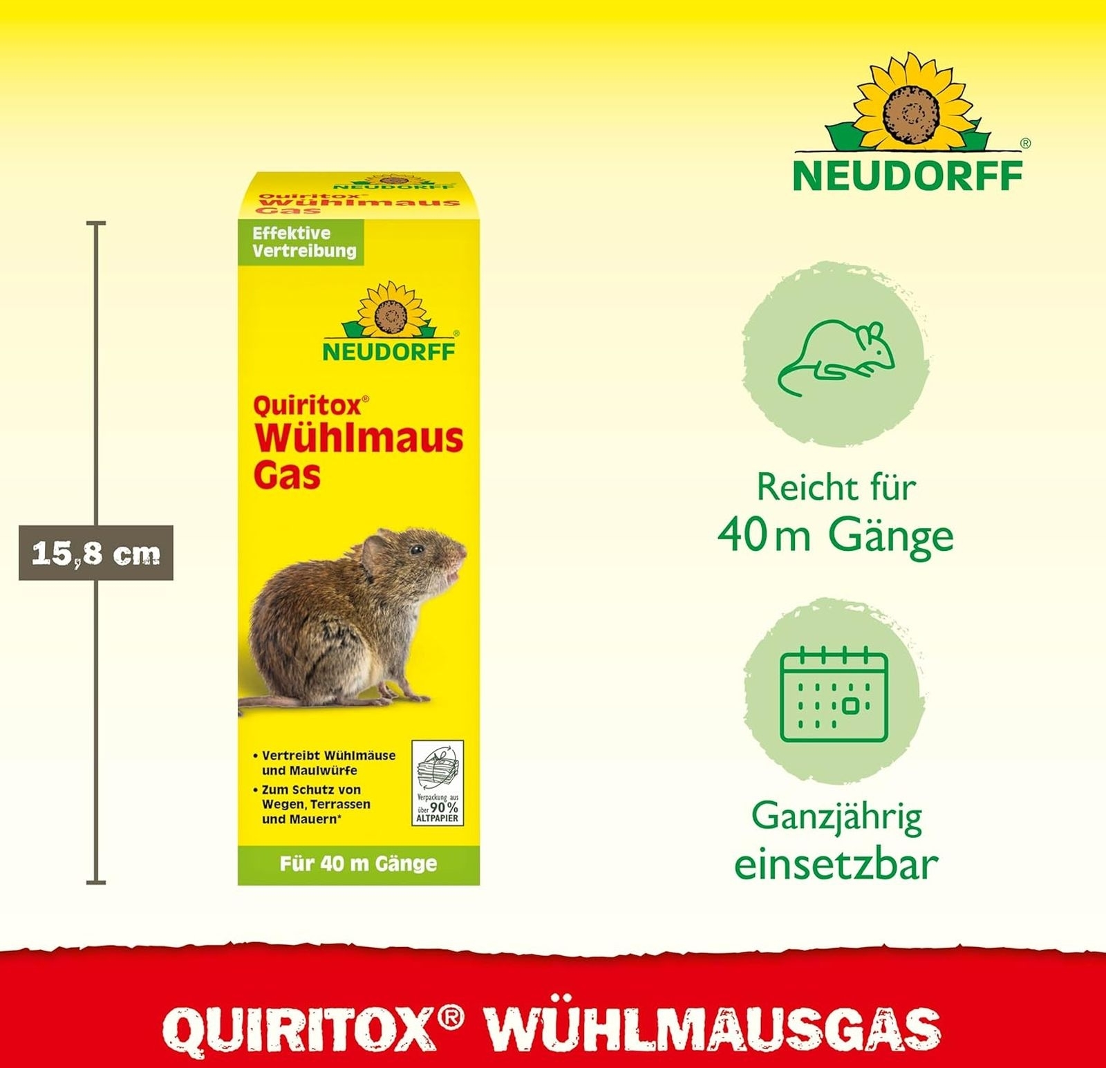 NEUDORFF 2er Pack Quiritox WühlmausGas NEUDORFF 2er Pack Quiritox WühlmausGas