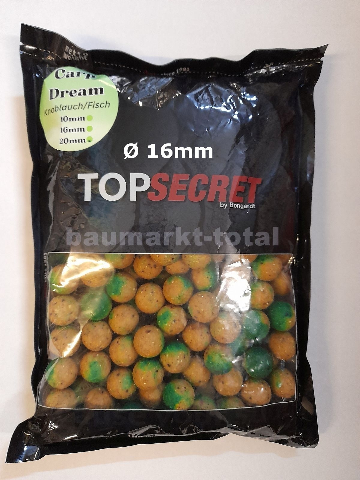 Top Secret Carp Dream Boilie Knobi/Fisch 1kg 16mm Top Secret Carp Dream Boilie Knobi/Fisch 1kg 16mm