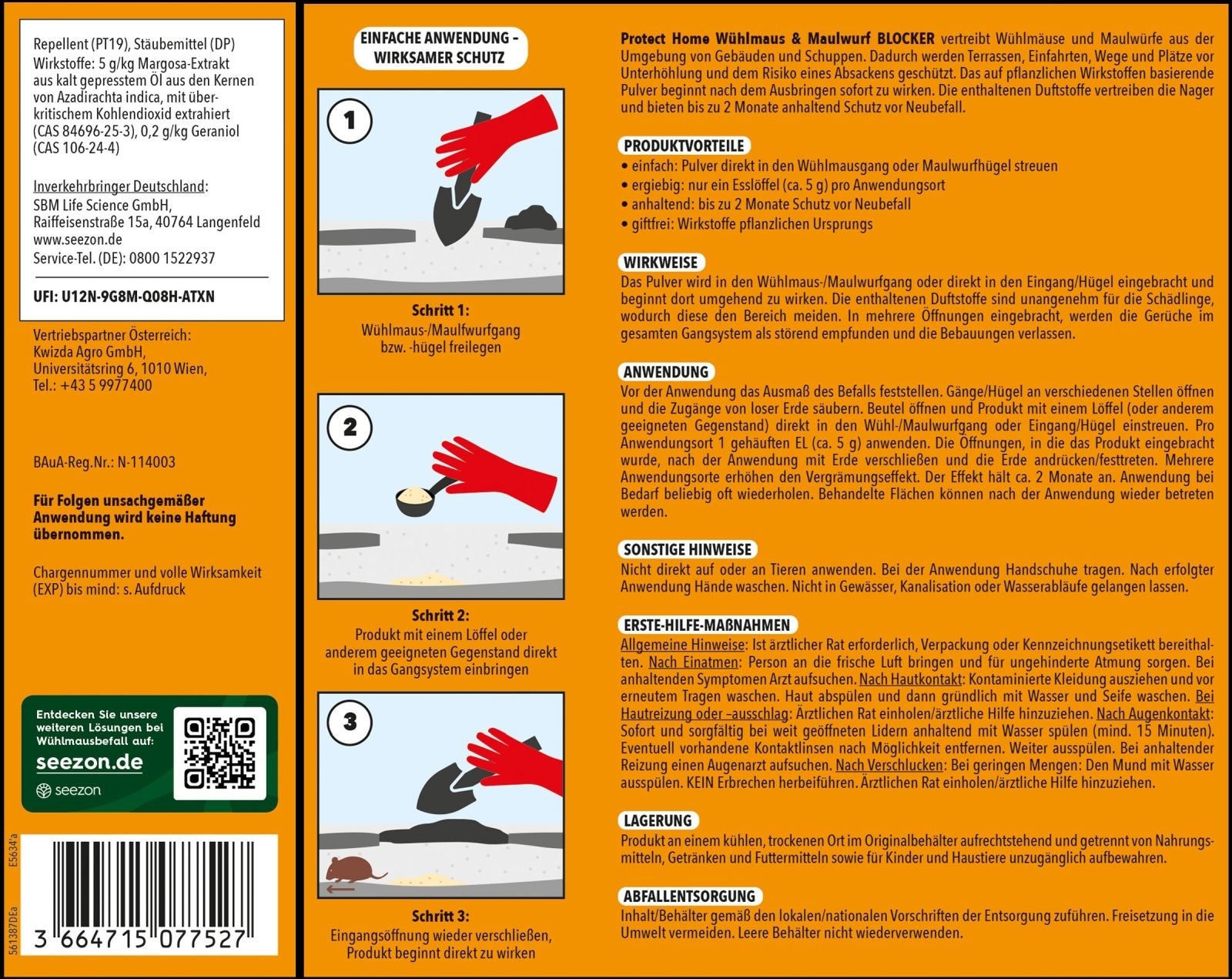 100g Wühlmaus und Maulwurf Blocker 100g Wühlmaus und Maulwurf Blocker