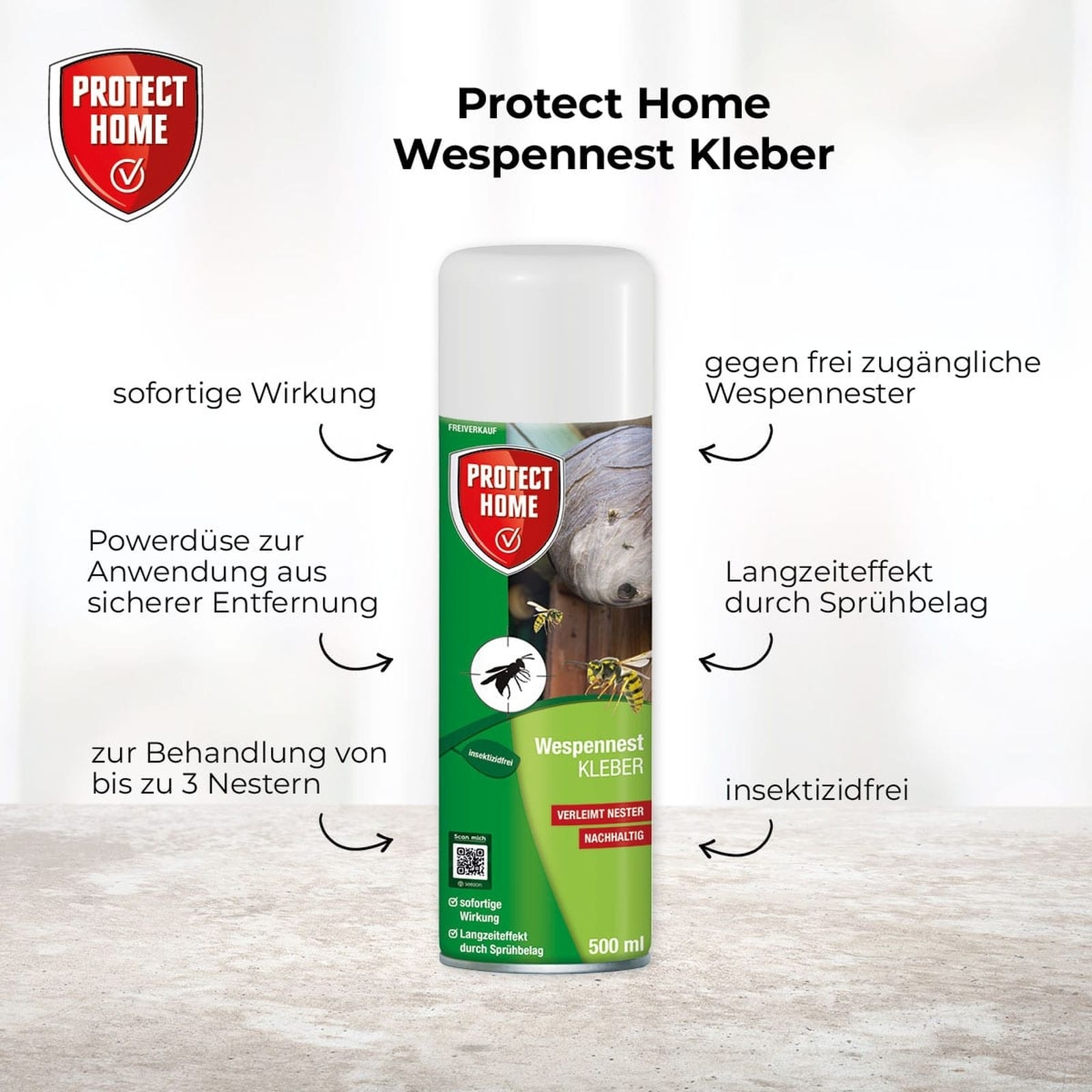 500ml Wespennest Kleber