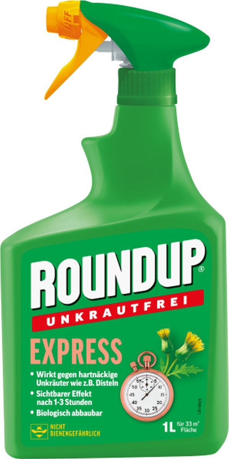 1L Roundup® EXPRESS Spray + 30er Gartenkrone Dünge