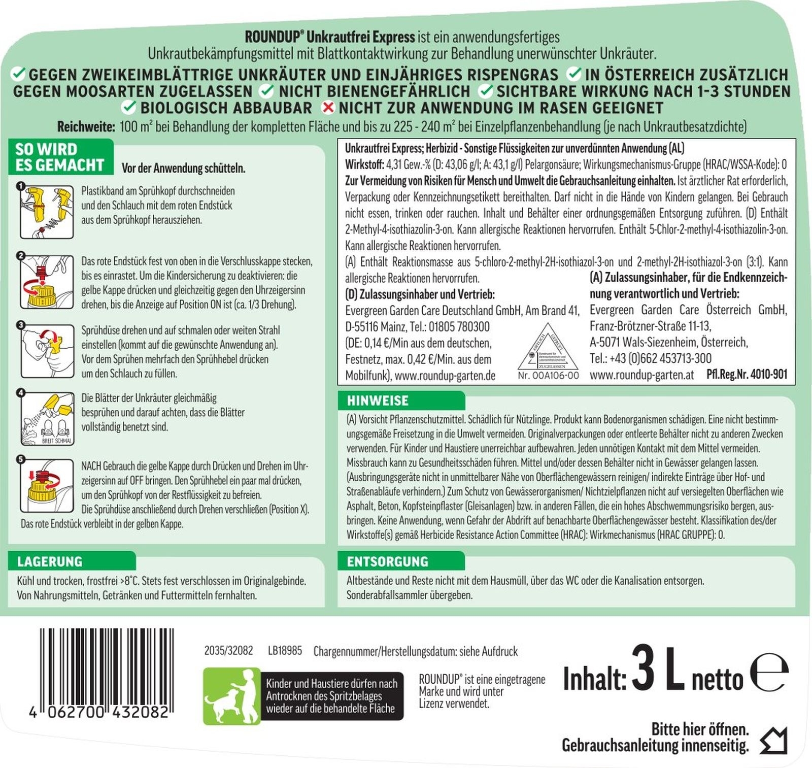 3L Roundup EXPRESS Sprühsystem