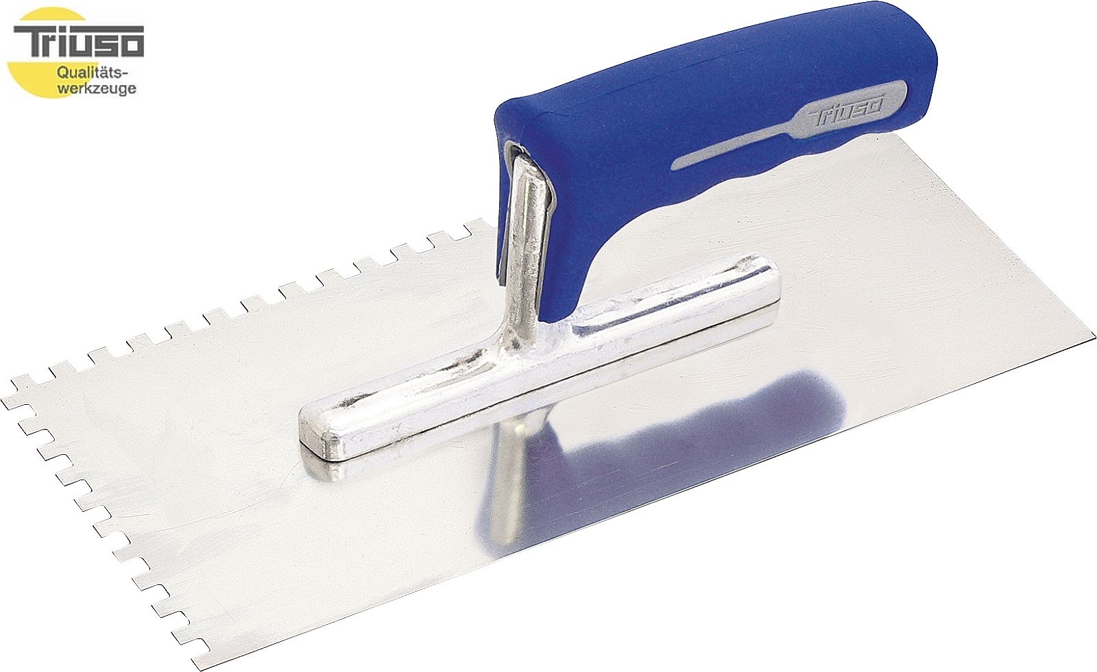 Glättekelle 28x13cm, Edelstahl, 4mm-Zahnung, 2K- G Glättekelle 28x13cm, Edelstahl, 4mm-Zahnung, 2K- G