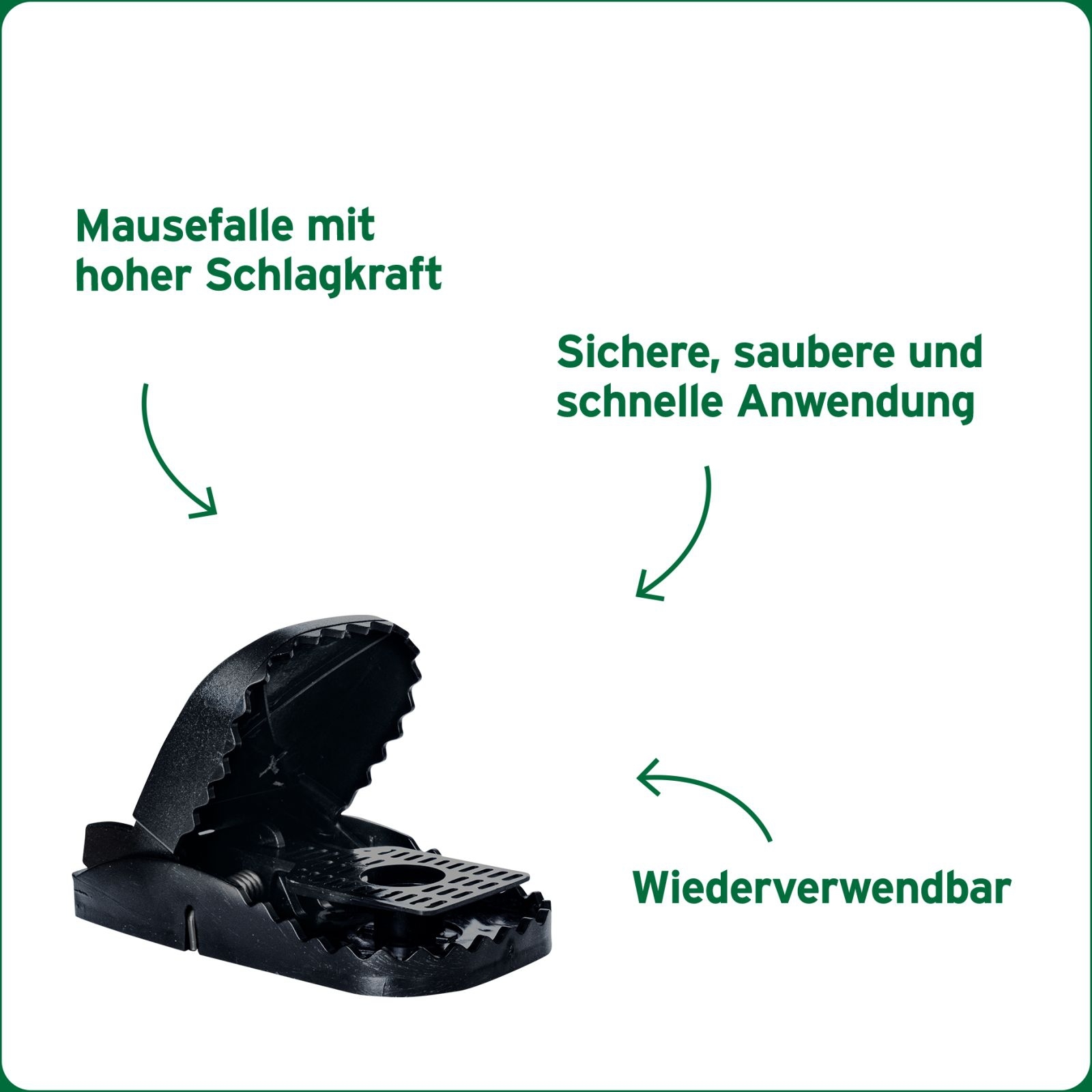 2 Stück Substral Mausefalle Ultra Power SCHWARZ