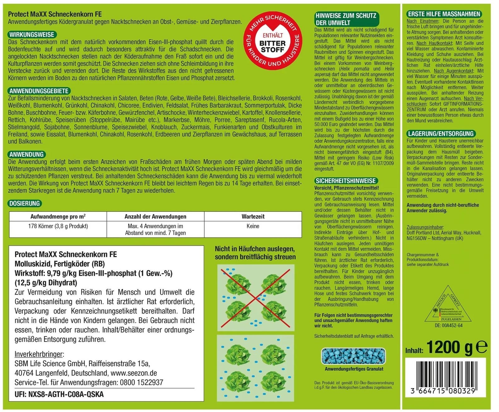 1,2kg Protect MaXX Schneckenkorn FE