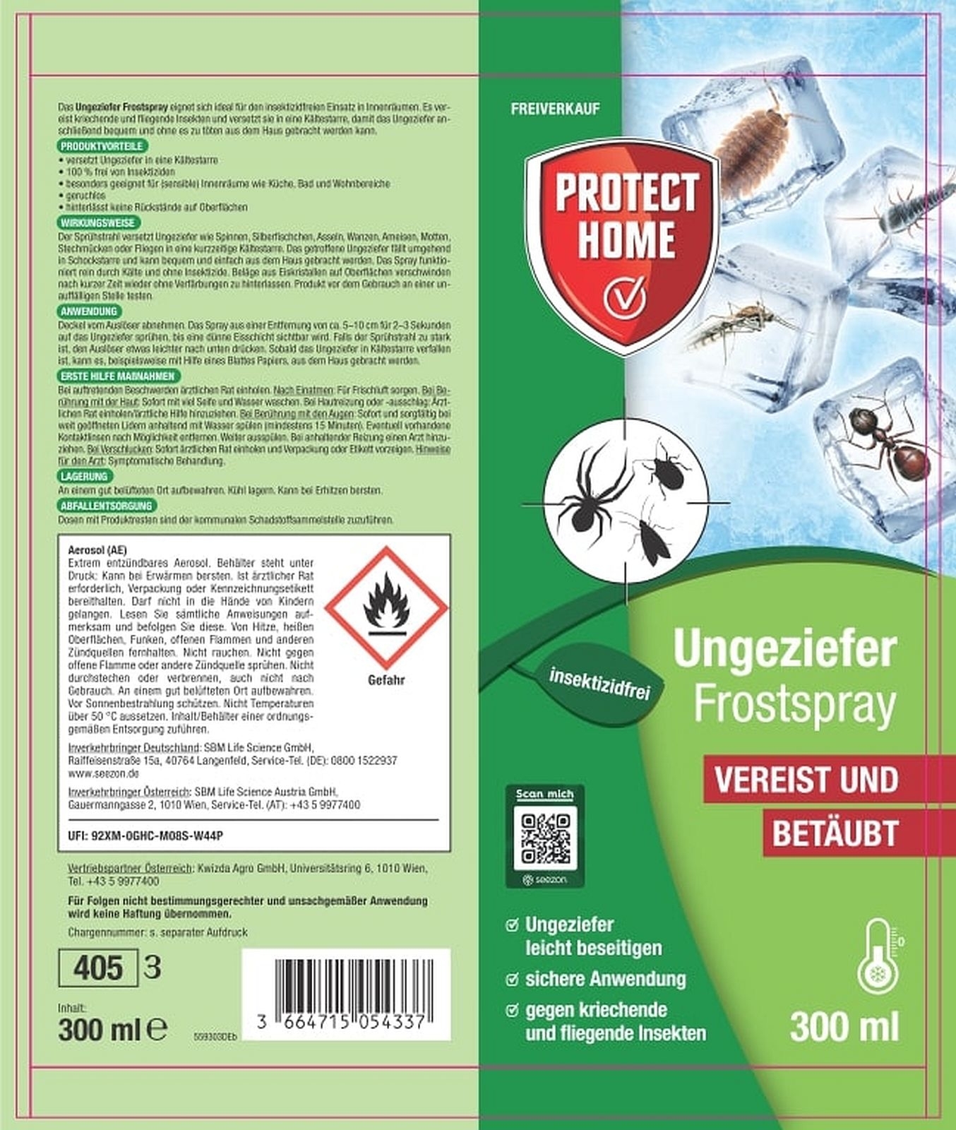 300ml Ungeziefer Frostspray