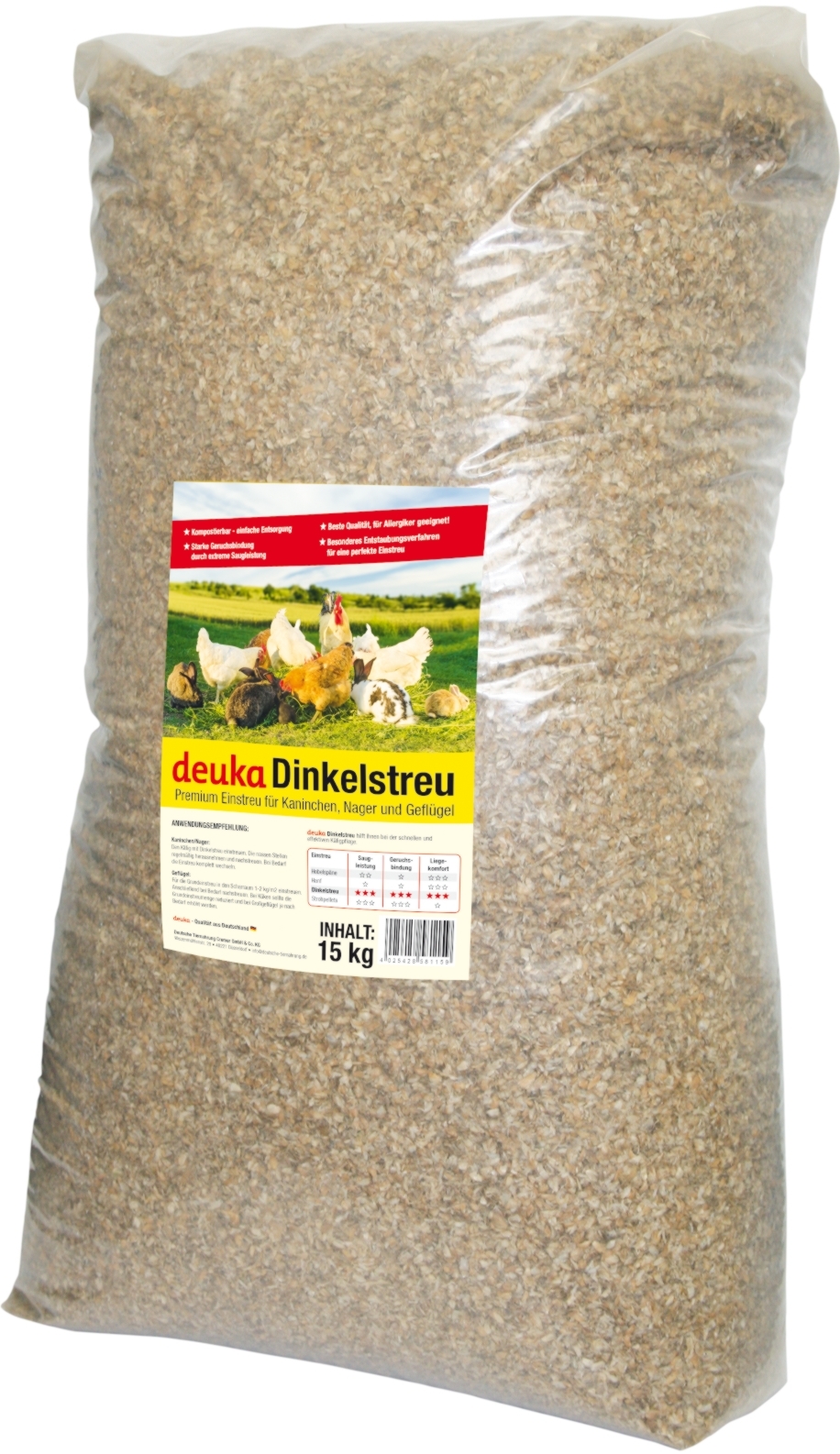 15 kg Deuka Dinkelstreu 15 kg Deuka Dinkelstreu